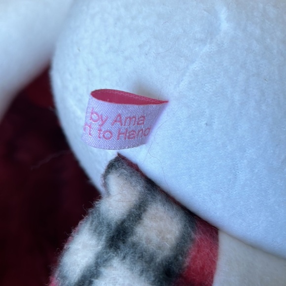 Handmade Large Teddy Bear with Red Heart and Plaid Teddy Bear - Picture 7 of 7